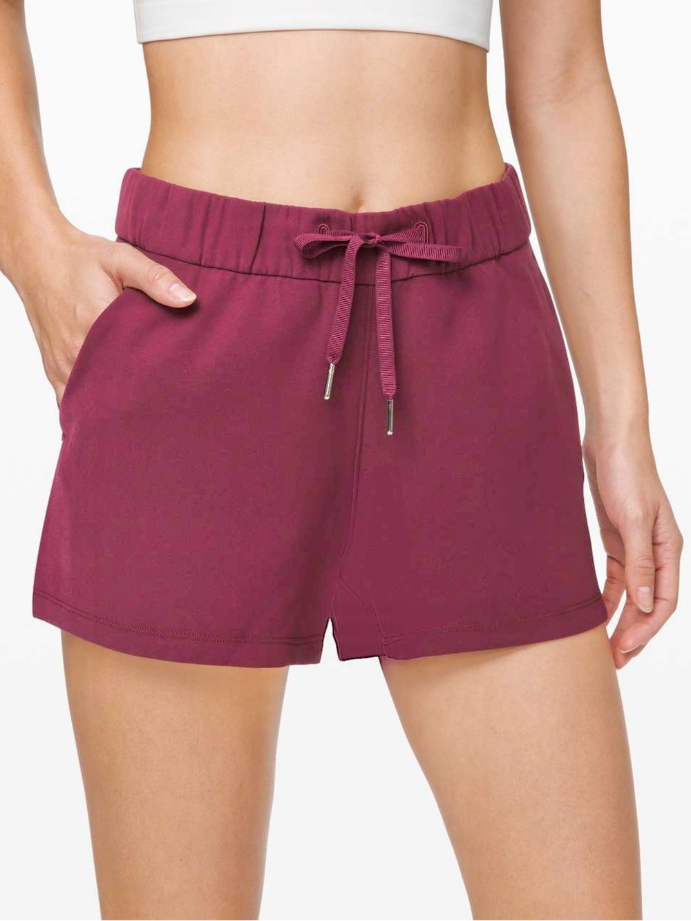 lululemon athletica Women's Drawstring Athletic Shorts - Berry Plum